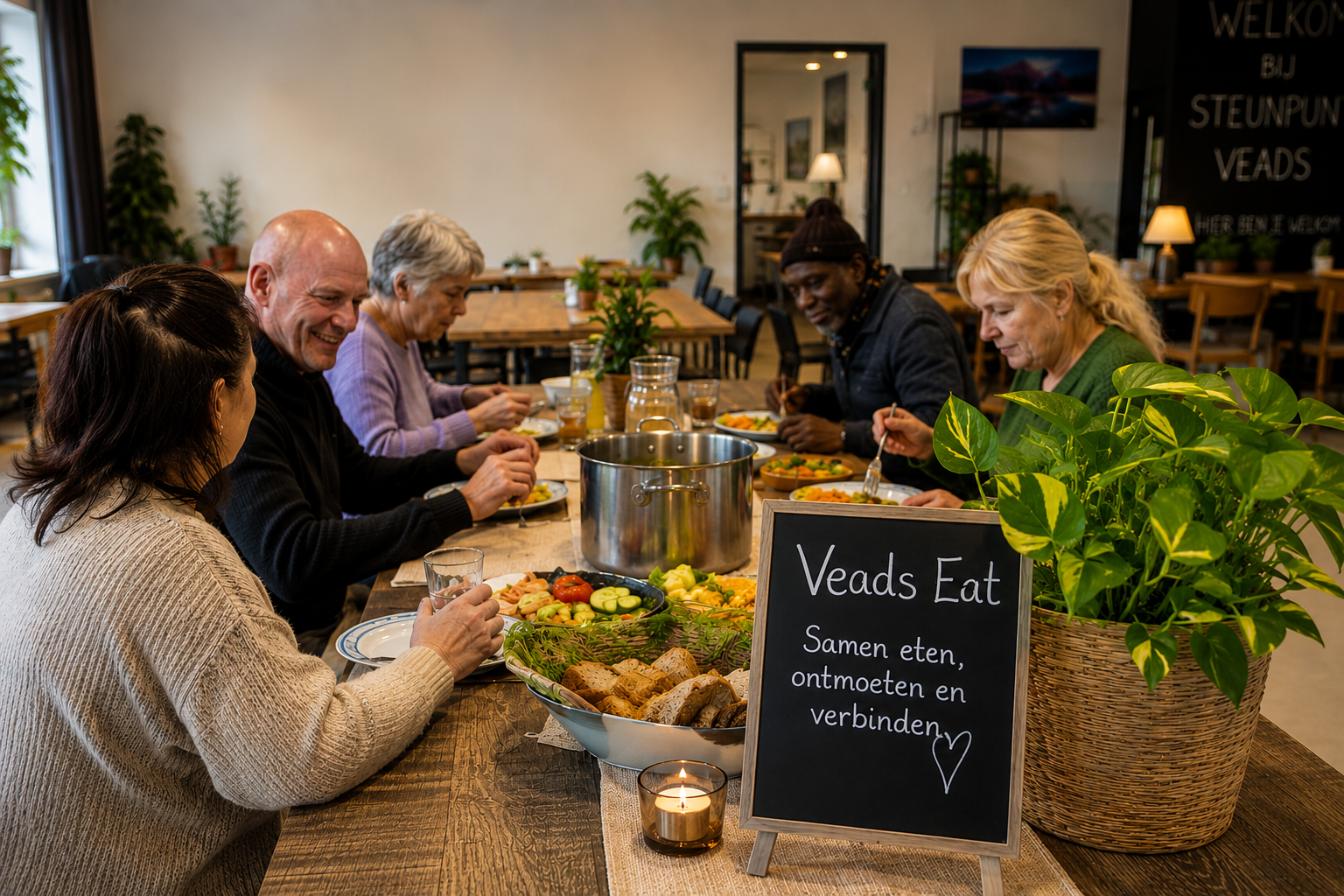 samen lunchen bij Veads Eat